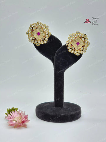 Sahiba Kundan Studs - Shapes and Pieces