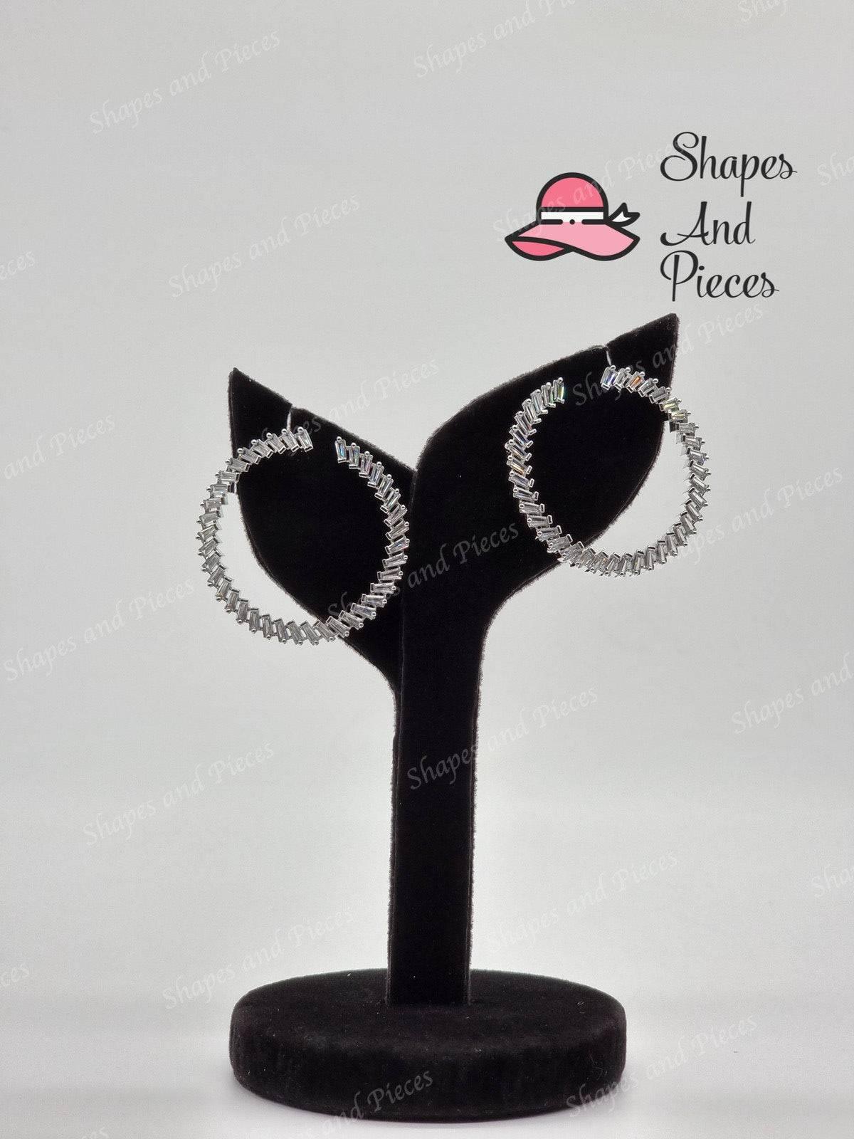 Silver Hoop Earrings - Shapes and Pieces