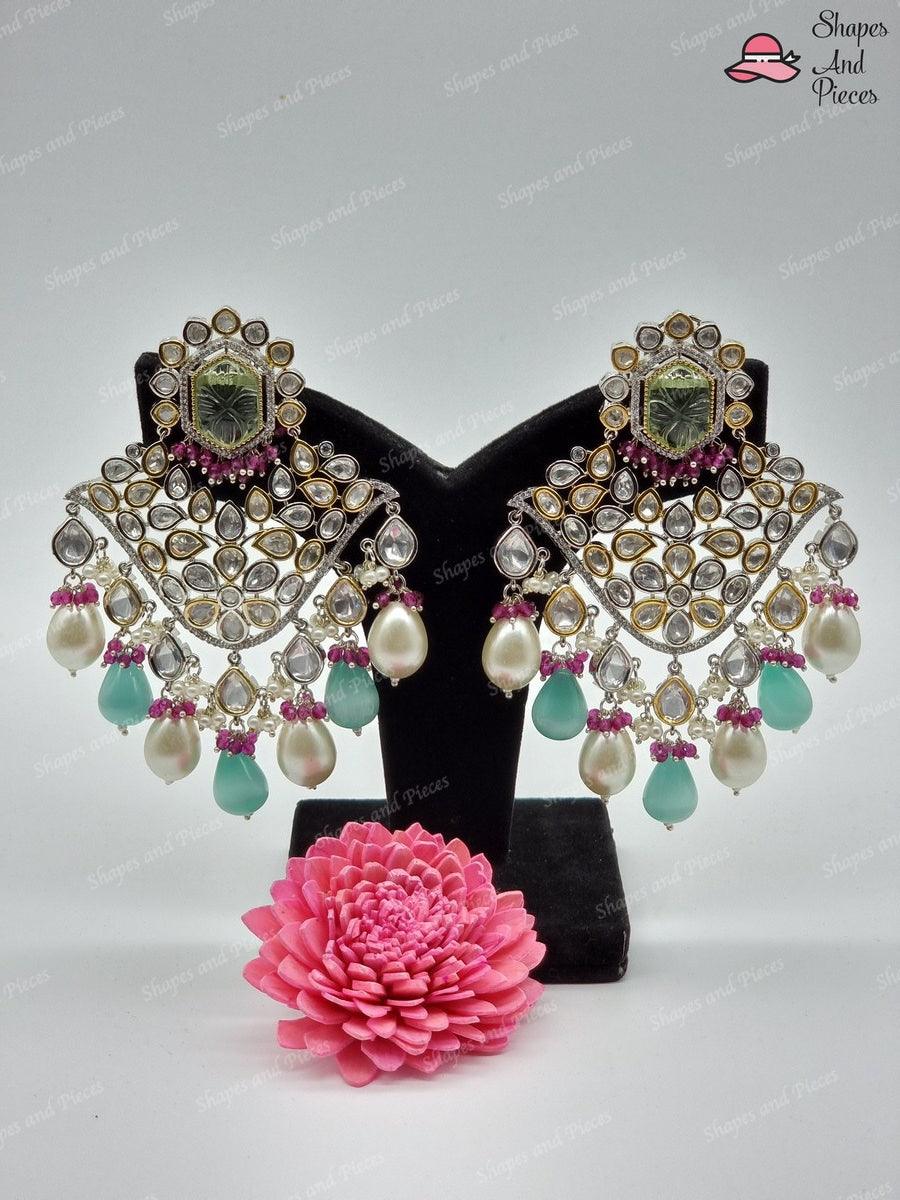 Siya Kundan Earrings - Shapes and Pieces