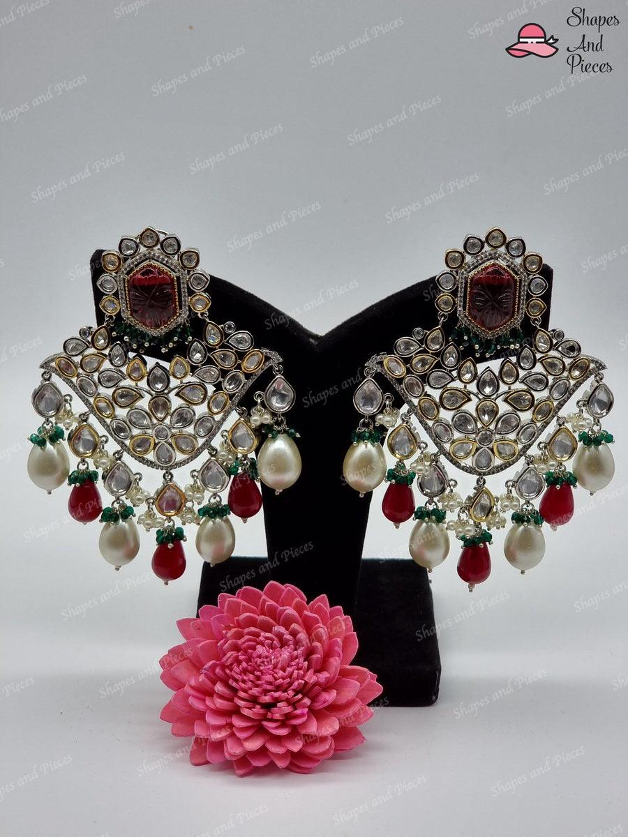 Siya Kundan Earrings - Shapes and Pieces