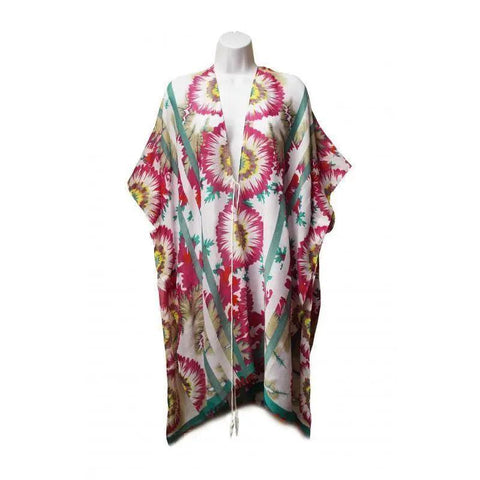 Soft Printed Pareo Sarong Dress with Sunflower Pattern - Shapes and Pieces