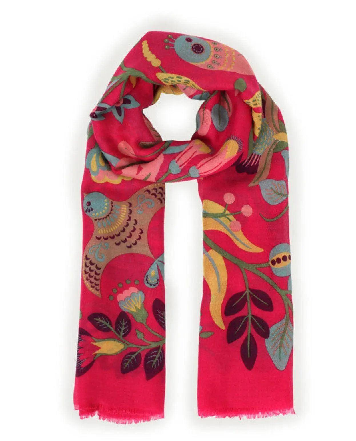 South American Floral Print Scarf - Shapes and Pieces