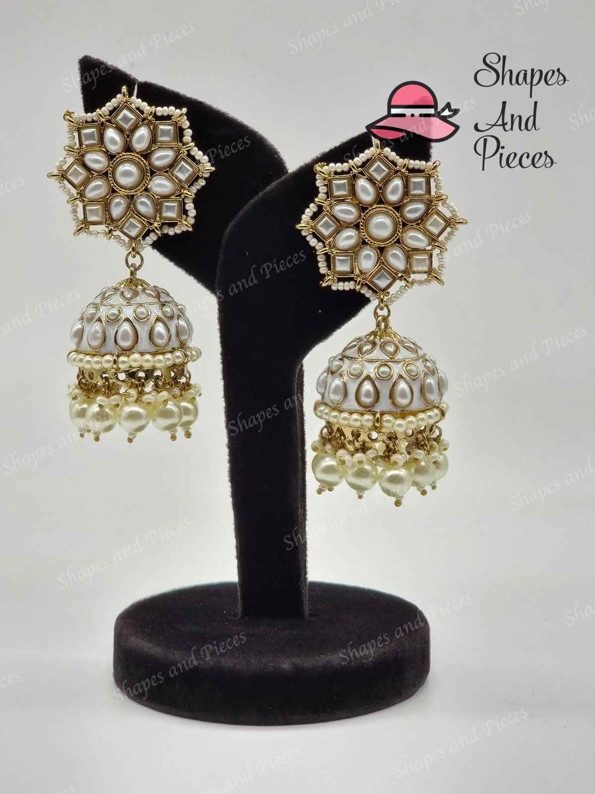 Star Mirror Jhumki - Shapes and Pieces