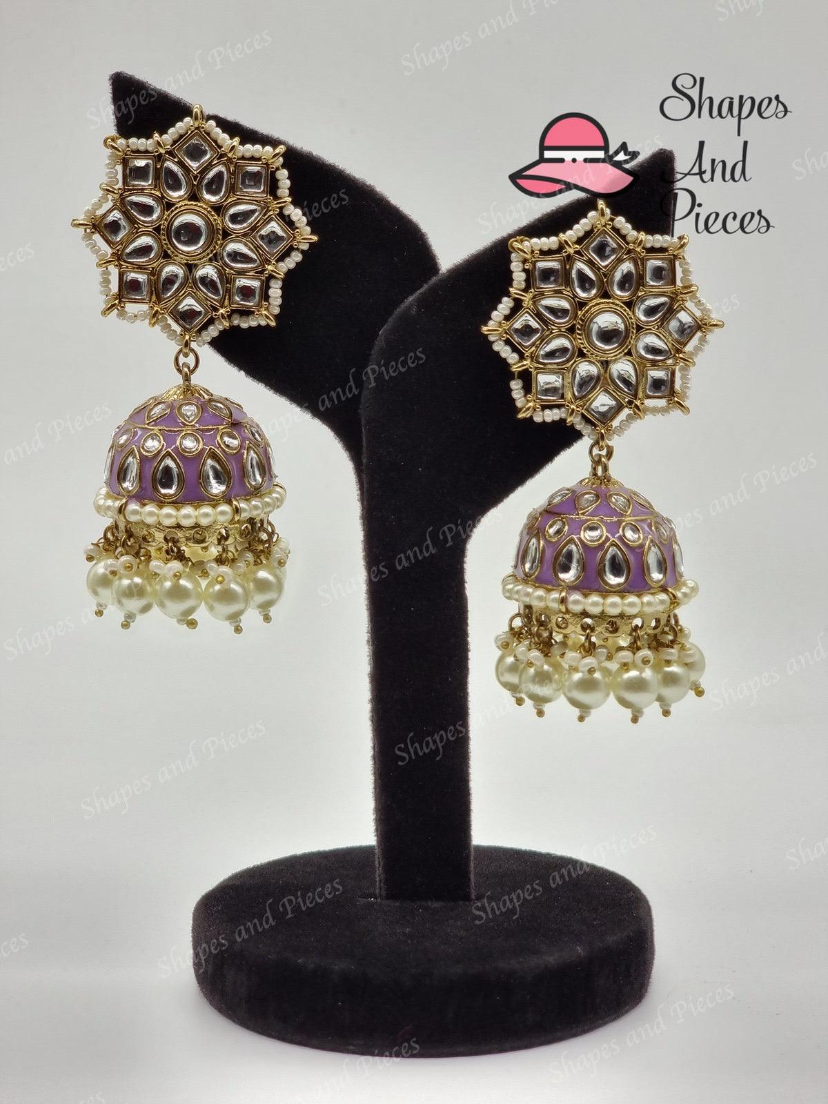 Star Mirror Jhumki - Shapes and Pieces