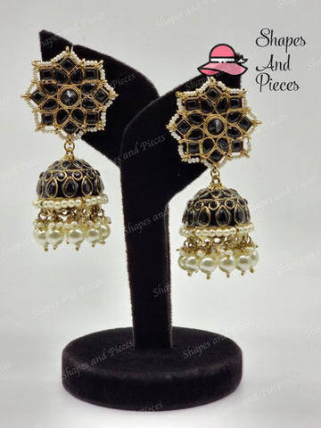 Star Mirror Jhumki - Shapes and Pieces