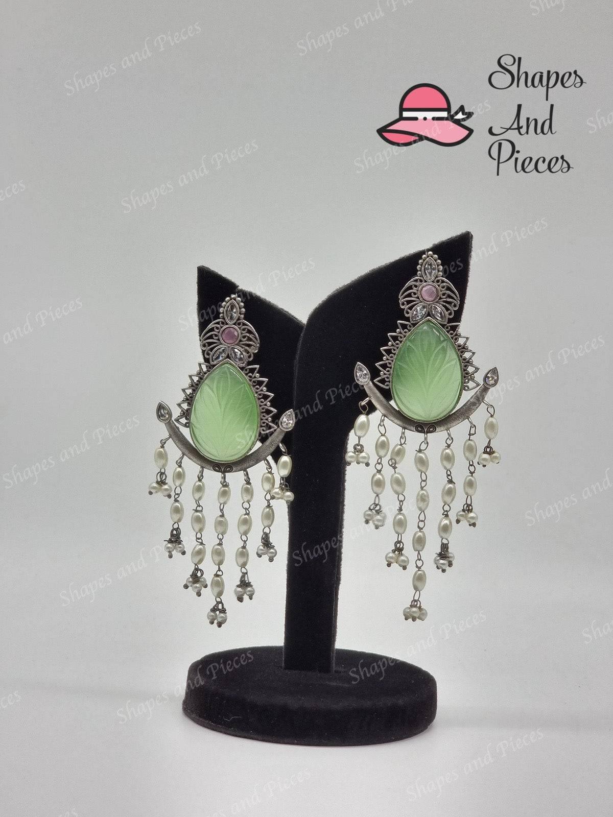 Stone Curtain Earrings - Shapes and Pieces