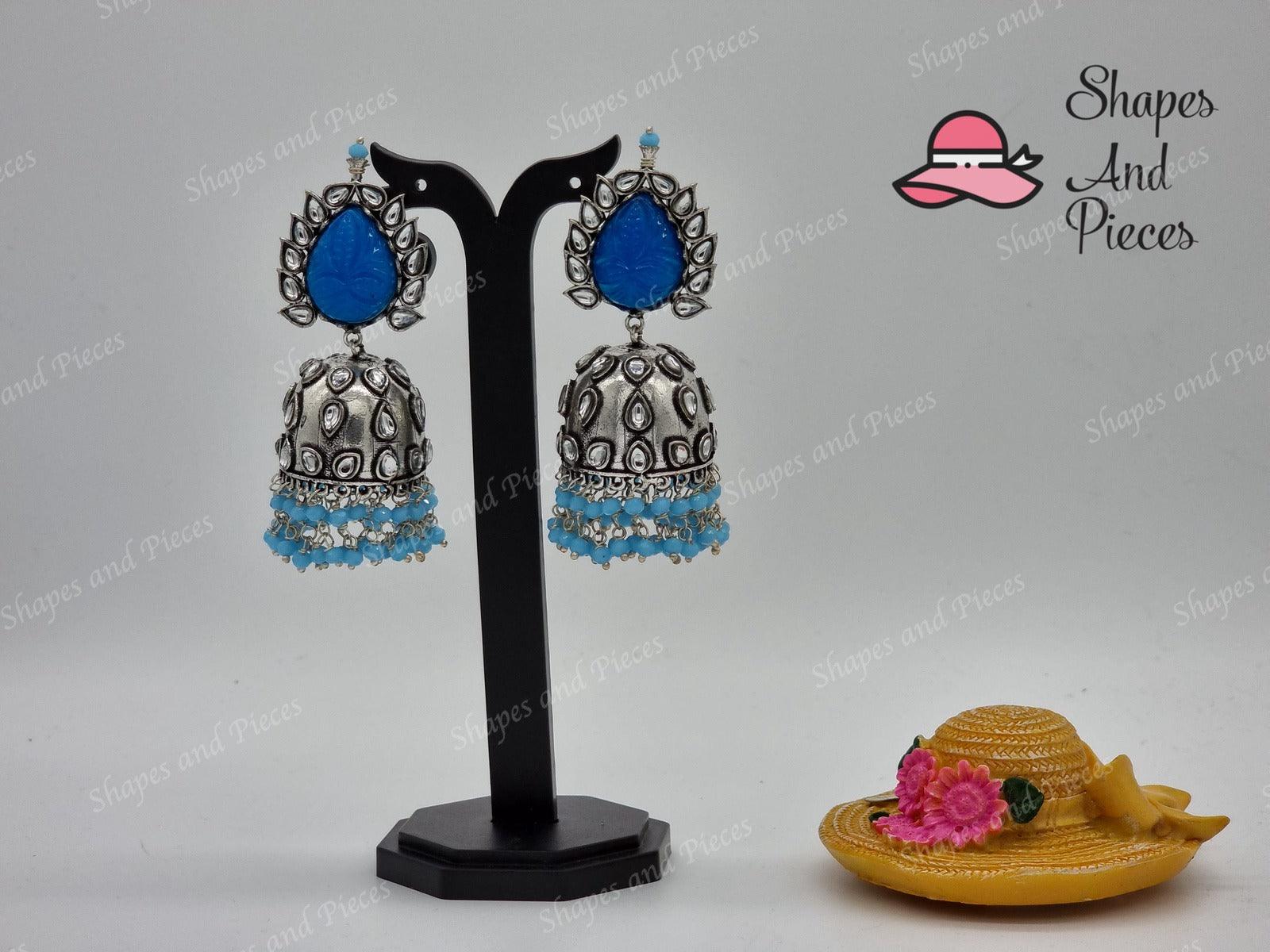 Stone Stud Jhumka - Shapes and Pieces