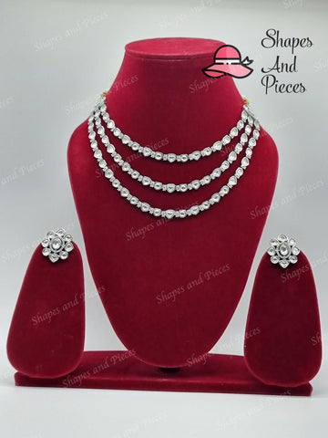 Three Layer Necklace Set - Shapes and Pieces