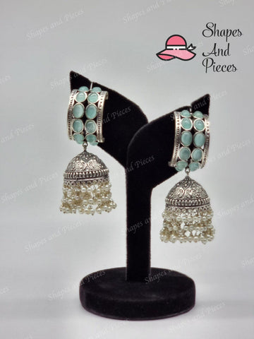 Traditional Gem Jhumki - Traditional Gem Jhumki - undefined - Shapes and Pieces