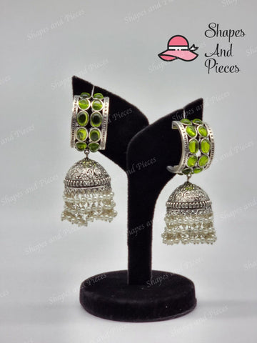 Traditional Gem Jhumki - Traditional Gem Jhumki - undefined - Shapes and Pieces