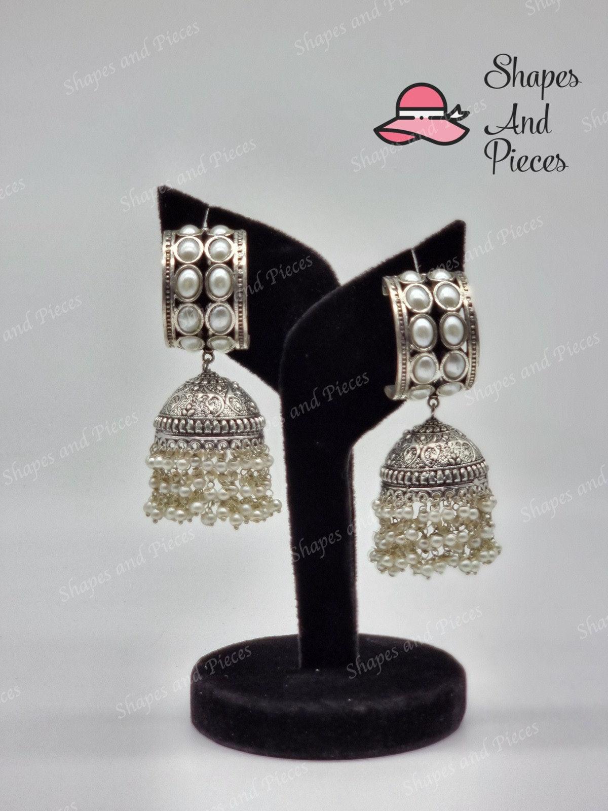 Traditional Gem Jhumki - Traditional Gem Jhumki - undefined - Shapes and Pieces