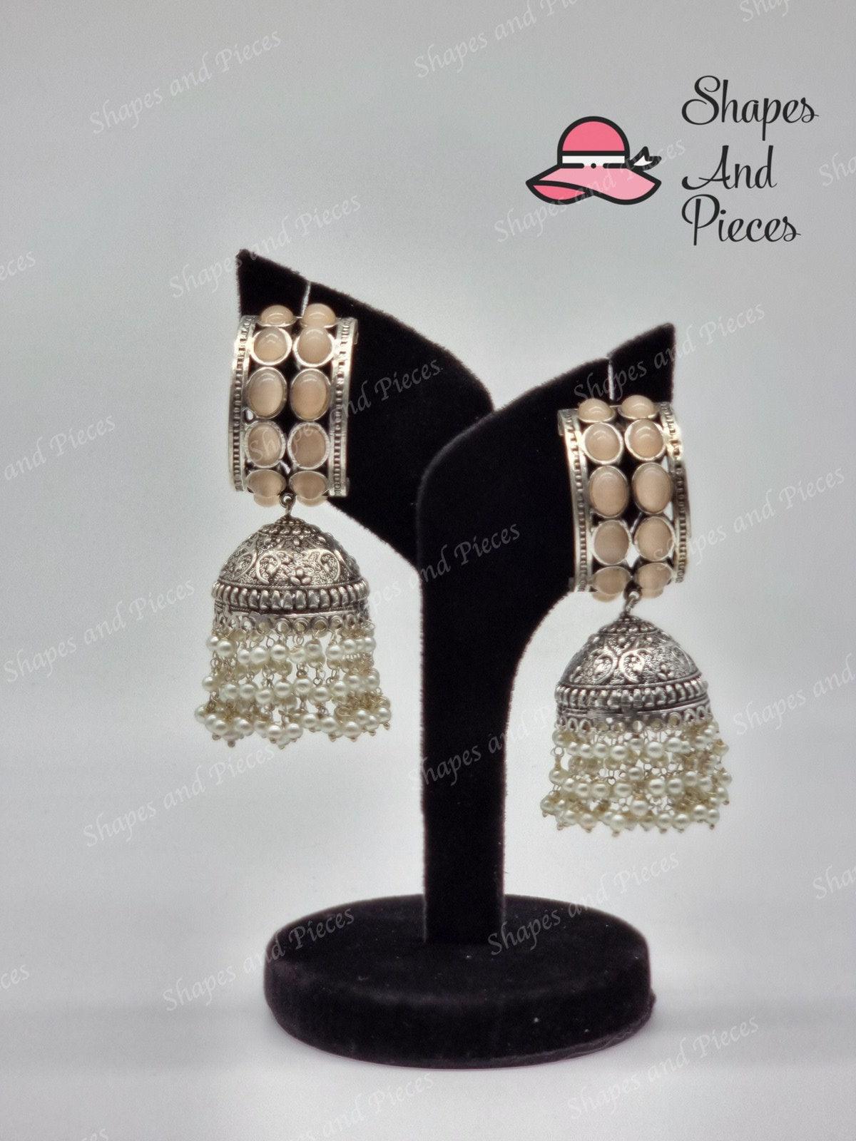 Traditional Gem Jhumki - Traditional Gem Jhumki - undefined - Shapes and Pieces