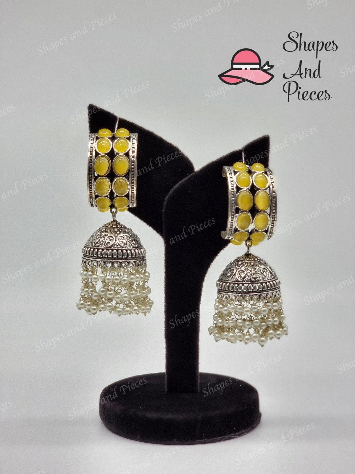 Traditional Gem Jhumki - Shapes and Pieces