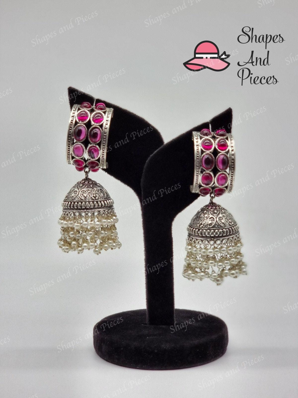 Traditional Gem Jhumki - Shapes and Pieces