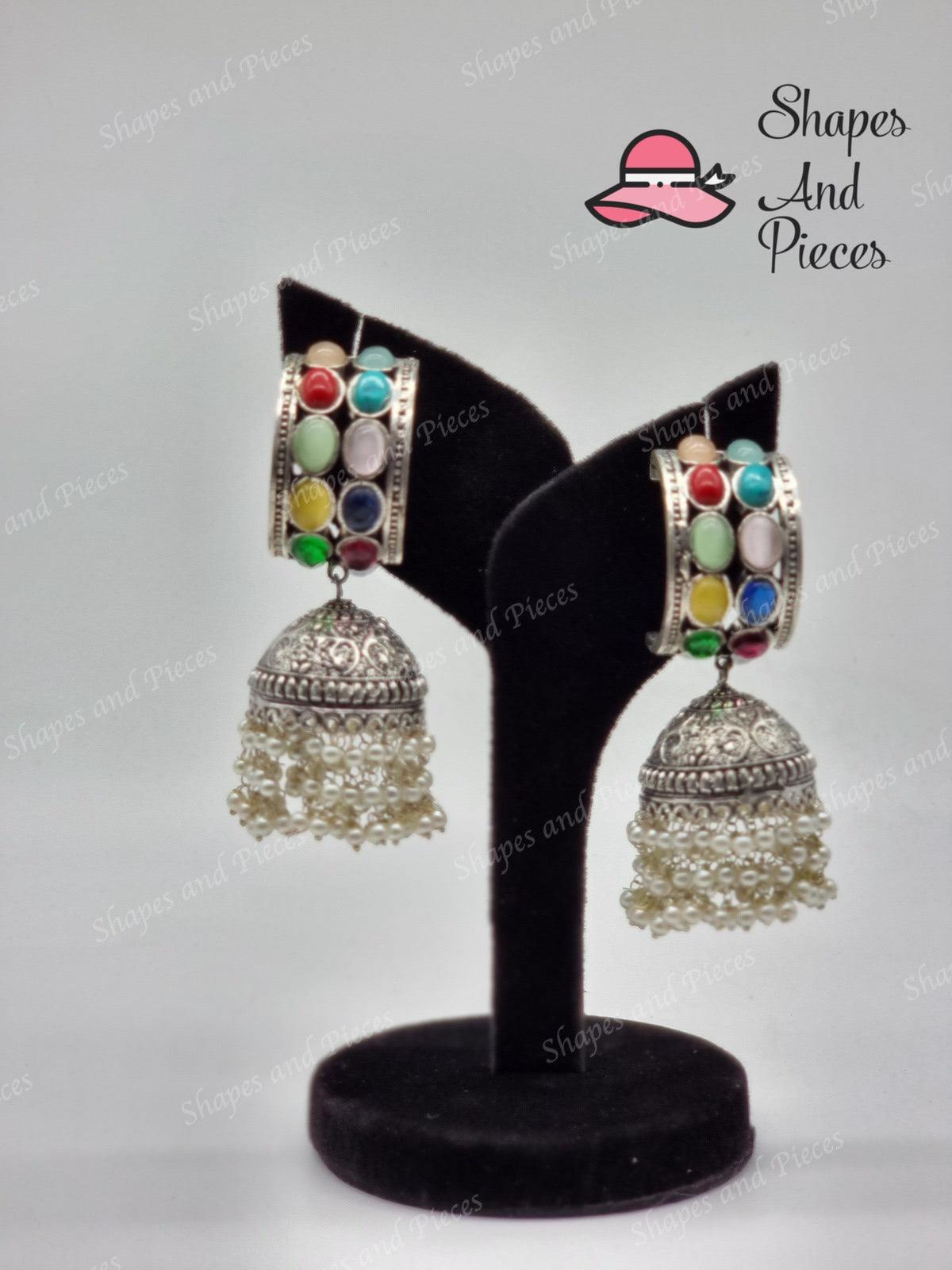 Traditional Gem Jhumki - Shapes and Pieces