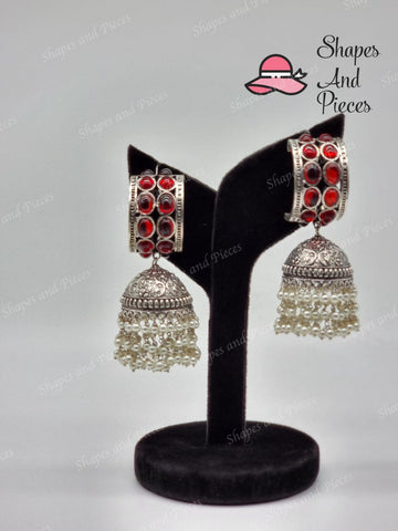 Traditional Gem Jhumki - Traditional Gem Jhumki - undefined - Shapes and Pieces