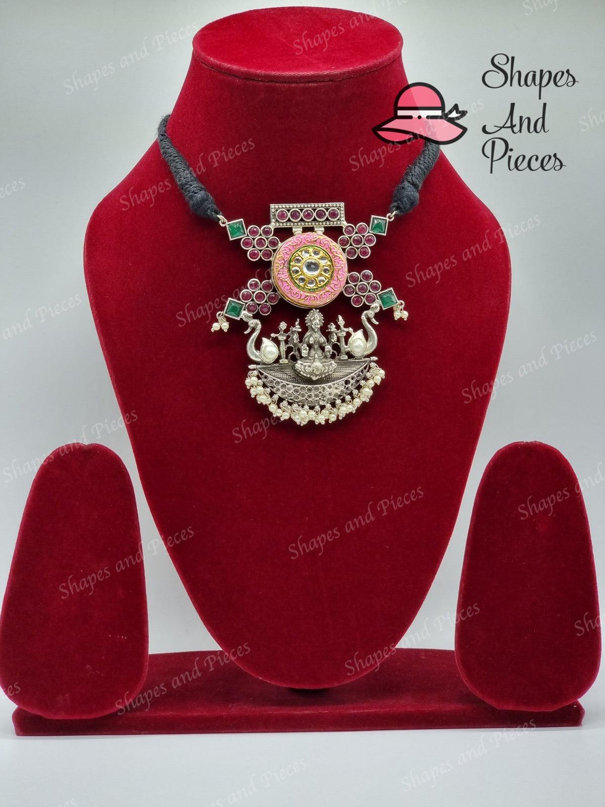 Traditional Temple Necklace Set - Shapes and Pieces