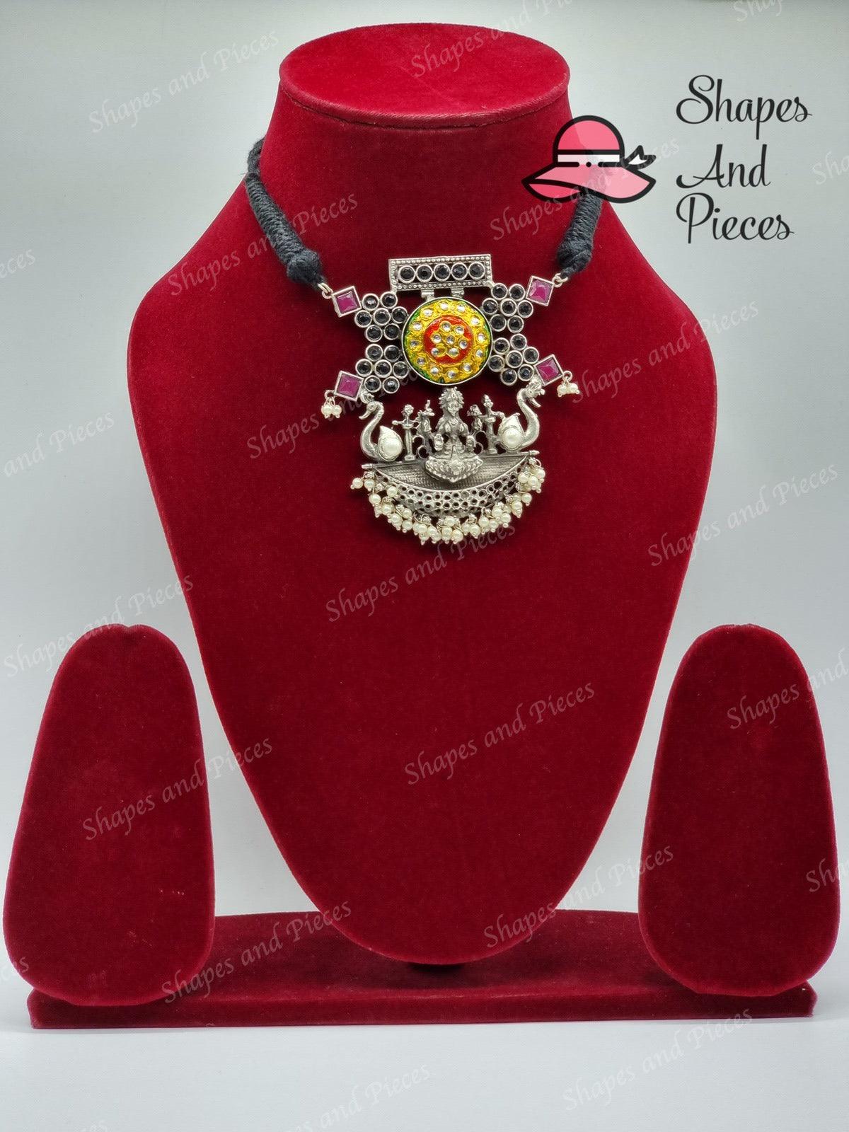 Traditional Temple Necklace Set - Shapes and Pieces