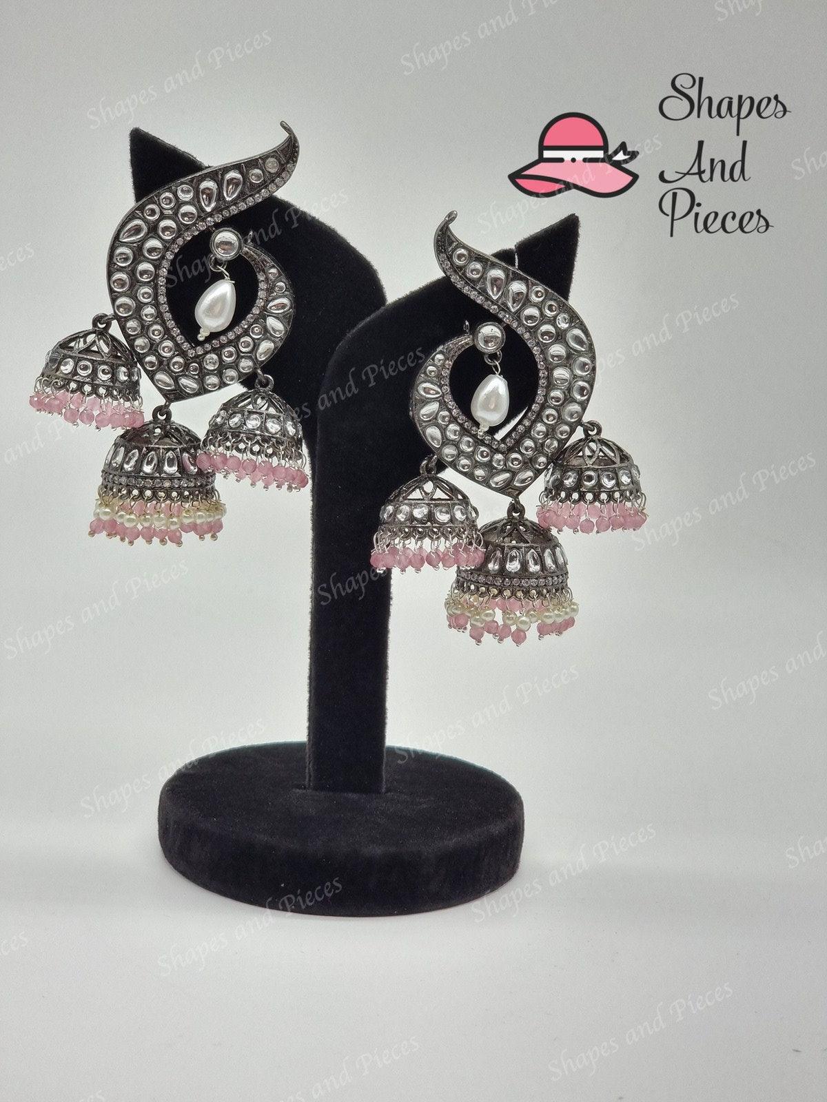 Tri Drop Jhumka - Shapes and Pieces