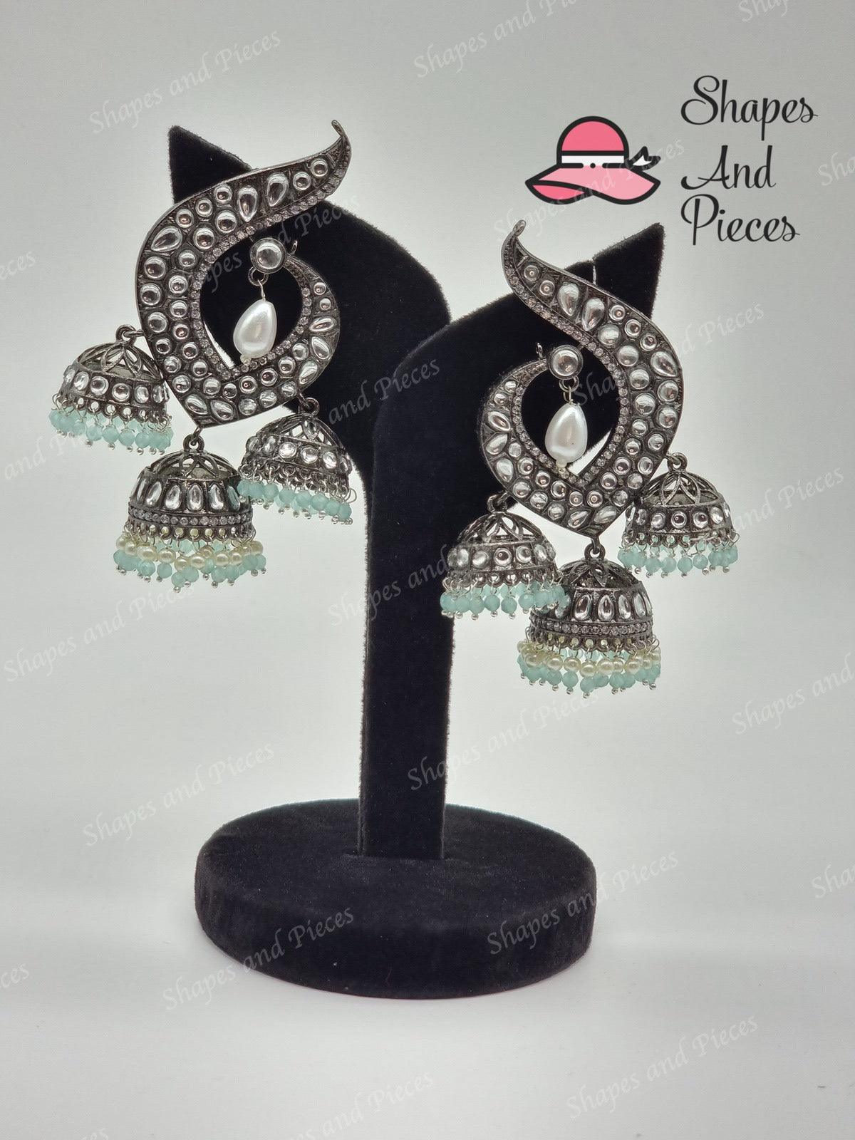 Tri Drop Jhumka - Shapes and Pieces