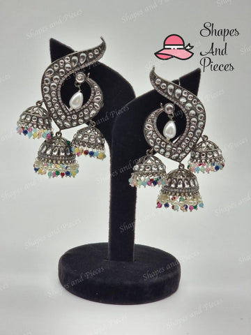 Tri Drop Jhumka - Shapes and Pieces