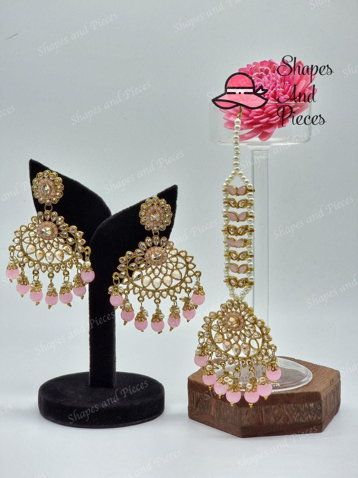 Trista Earrings and Tikka Set - Shapes and Pieces