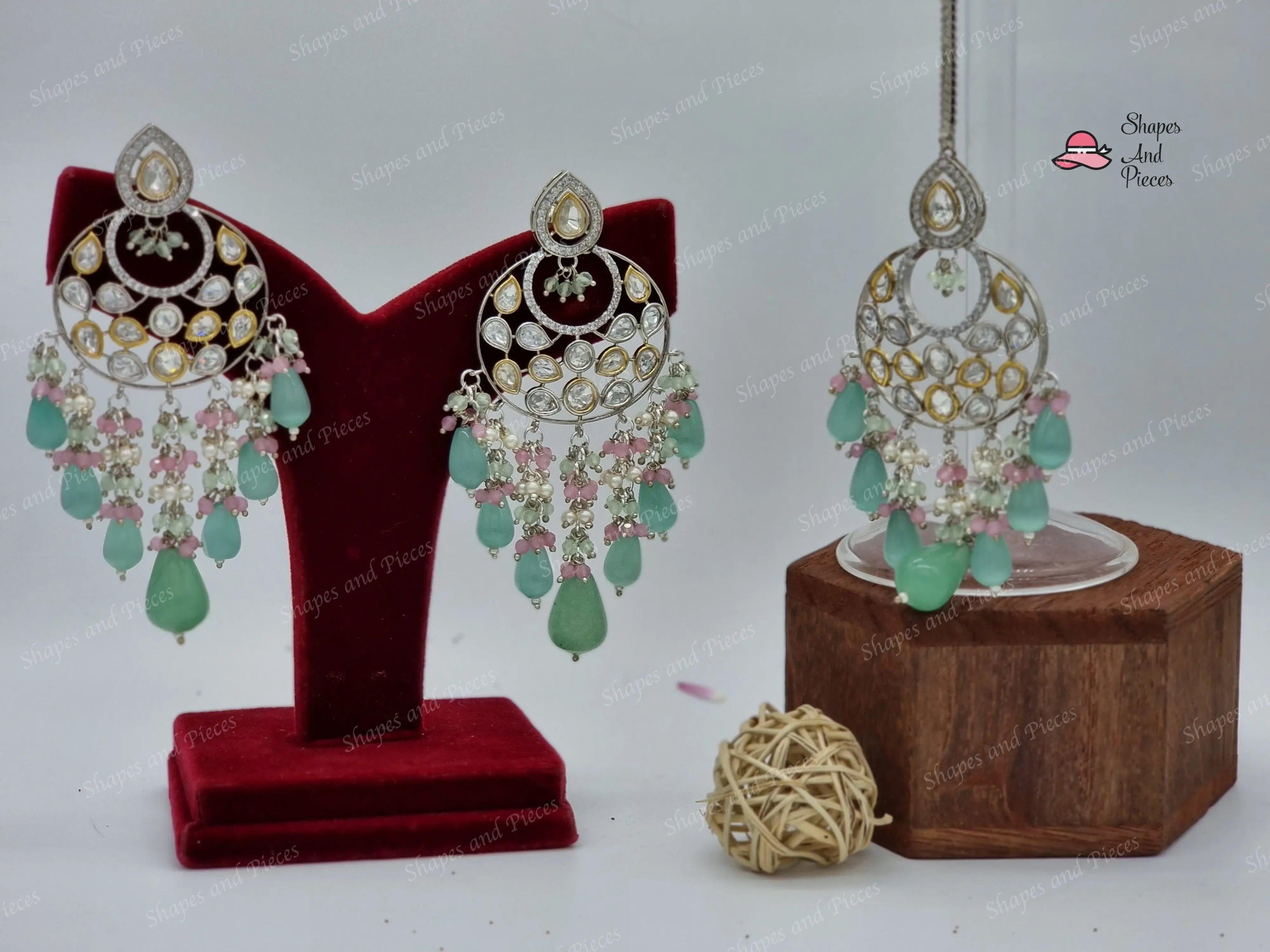 Viola Kundan Earrings - Shapes and Pieces