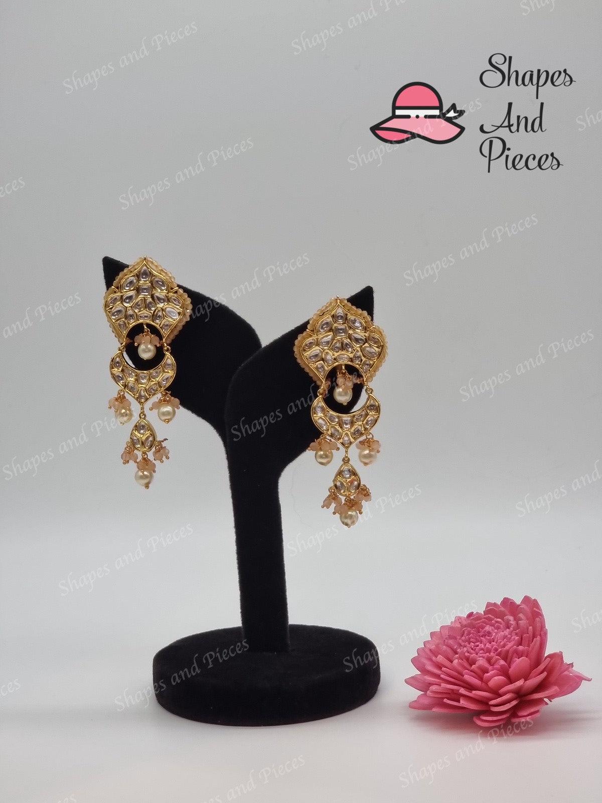 Zia Kundan Earrings - Shapes and Pieces